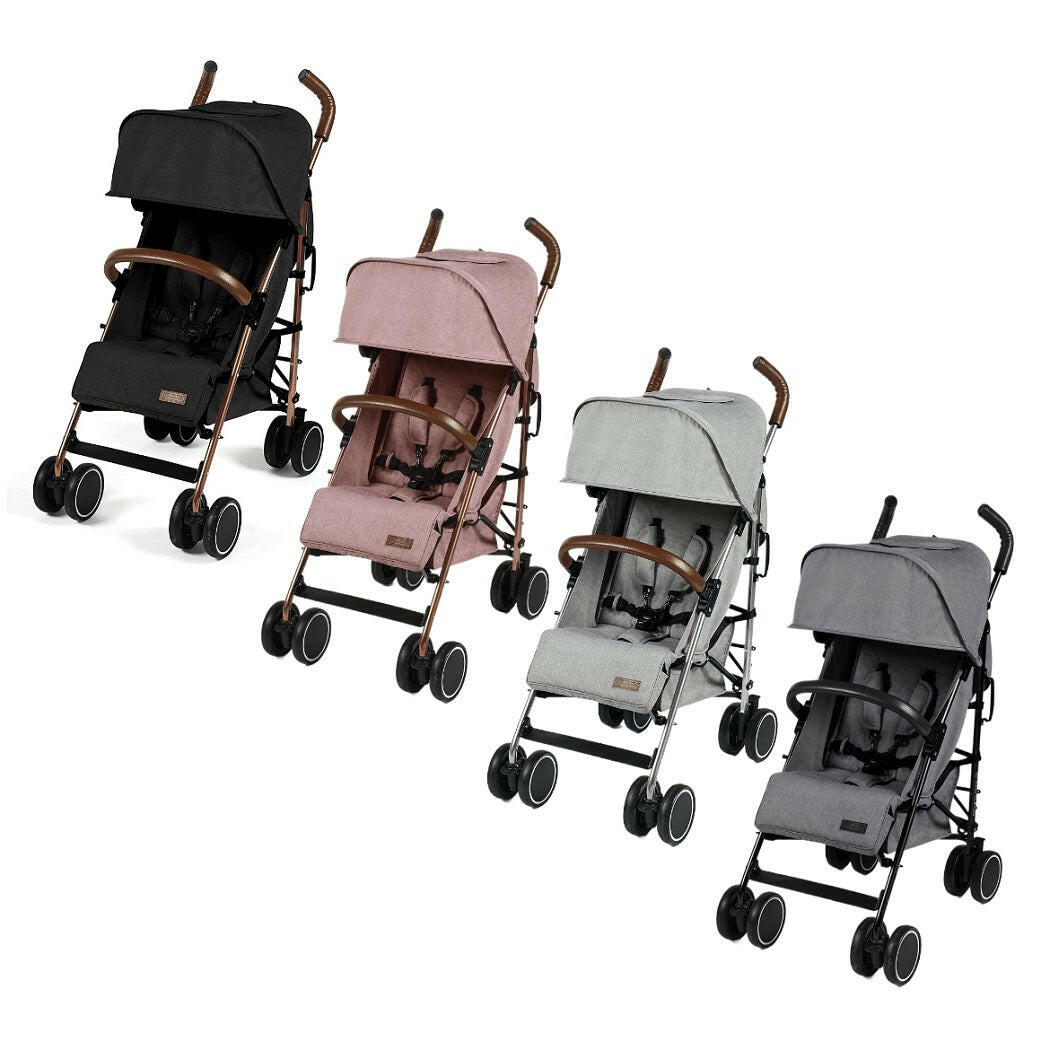 Ickle Bubba Discovery Max Stroller - Black/Dusky Pink/Grey/Graphite Grey