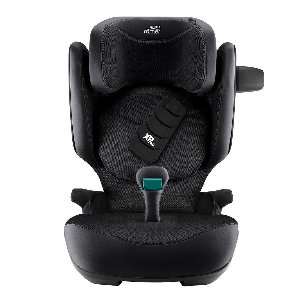 Britax Kidfix PRO i-Size Car Seat - Style Carbon Black - front view with SICT extended