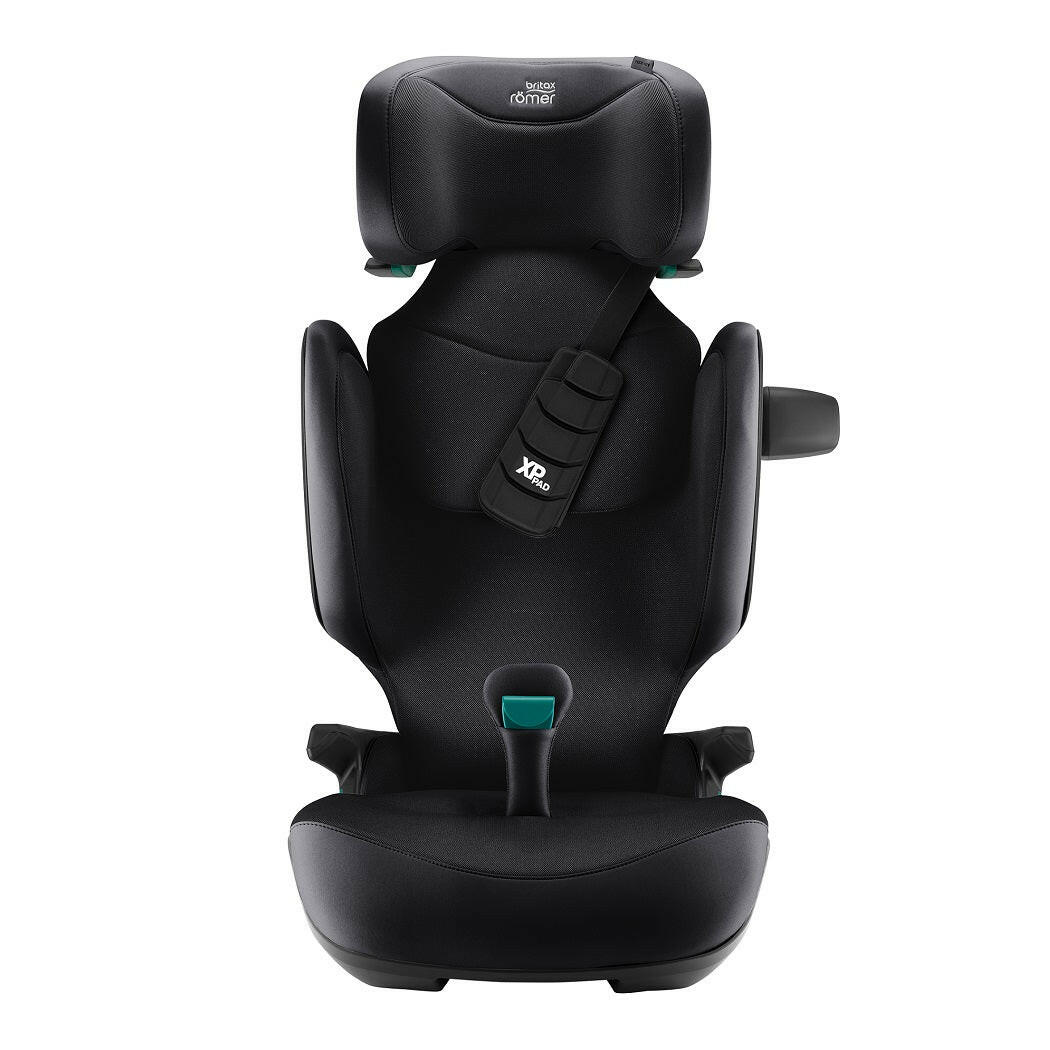 Britax Kidfix PRO i-Size Car Seat - Style Carbon Black - front view with headrest fully raised
