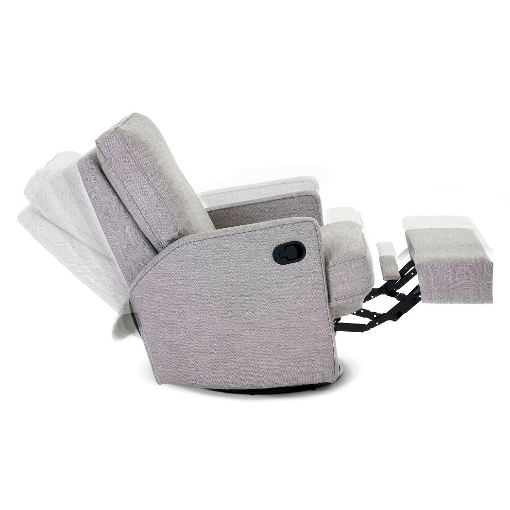 Obaby Madison Swivel Glider Recliner Nursing Chair - Pebble - recline functions