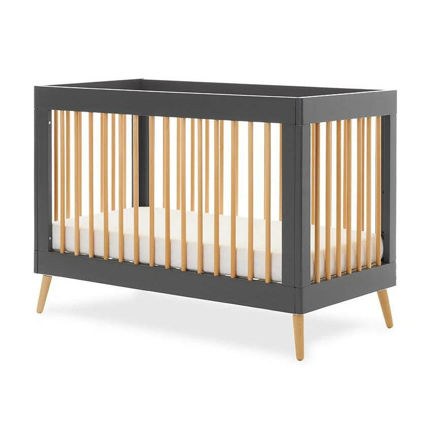 Obaby Maya Mini Cot Bed Slate with Natural