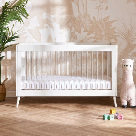 Obaby Maya Cot Bed White with Acrylic