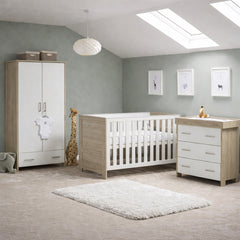 Obaby Nika 3 Piece Room Set - Grey Wash & White - lifestyle image