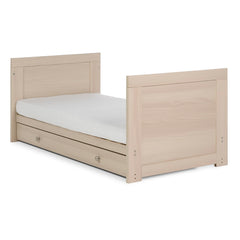 Obaby Nika Cot Bed with Under Drawer Aspen - converted into toddler bed