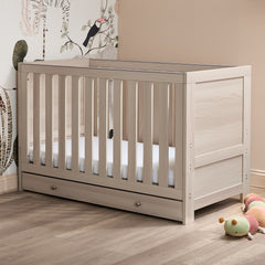 Obaby Nika Cot Bed Aspen – Convertible Toddler Bed with Optional Drawer