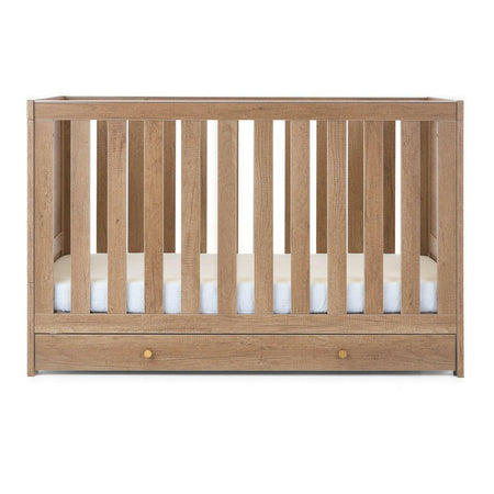 Obaby Nika Cot Bed with Under Drawer (Oak) - side view