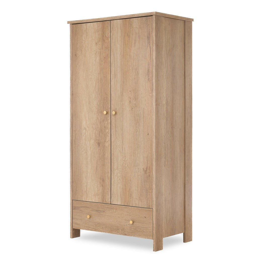 Obaby Nika Double Wardrobe - Oak -  quarter view