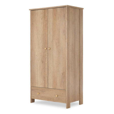 Obaby Nika Double Wardrobe - Oak -  quarter view