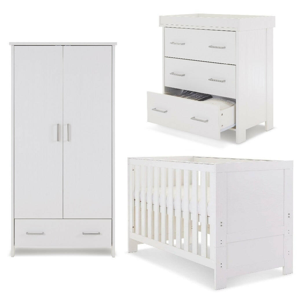 Obaby Nika Mini 3-Piece Room Set - White Wash