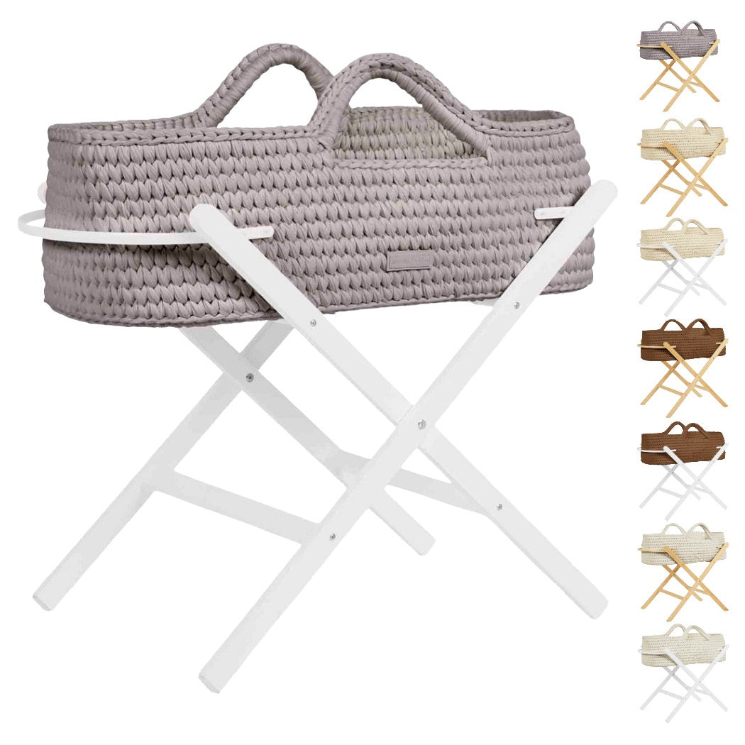 Ickle Bubba Nova Moses Basket and Stand in available colour combinations