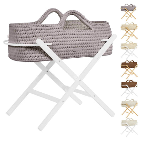 Ickle Bubba Nova Moses Basket and Stand in available colour combinations