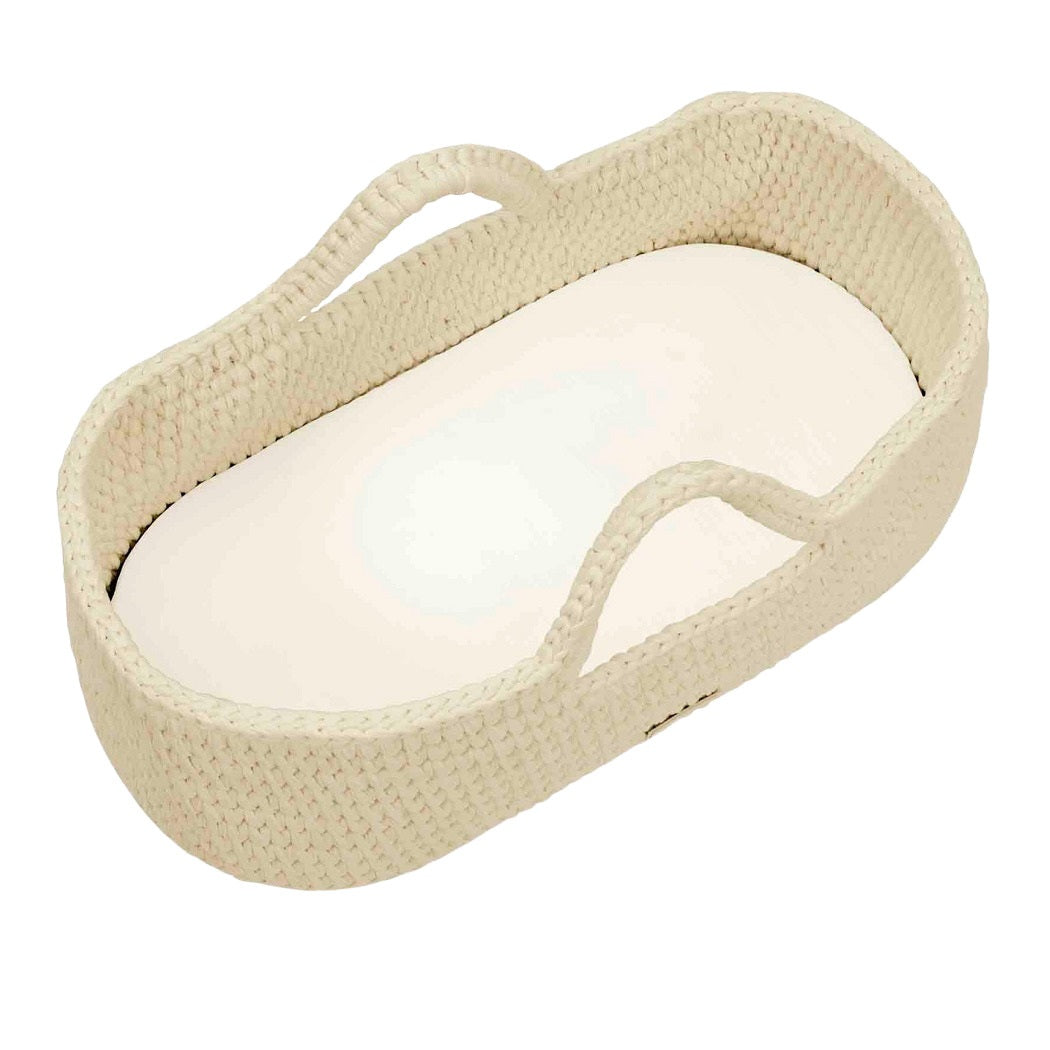Ickle Bubba Nova Moses Basket - Buttercream basket with mattress