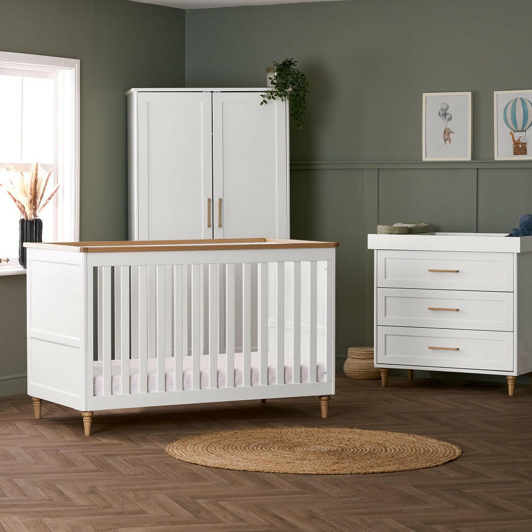 Obaby Orla 3 Piece Room Set - White with Oak