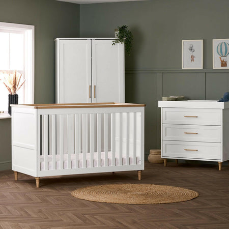 Obaby Orla 3 Piece Room Set - White with Oak
