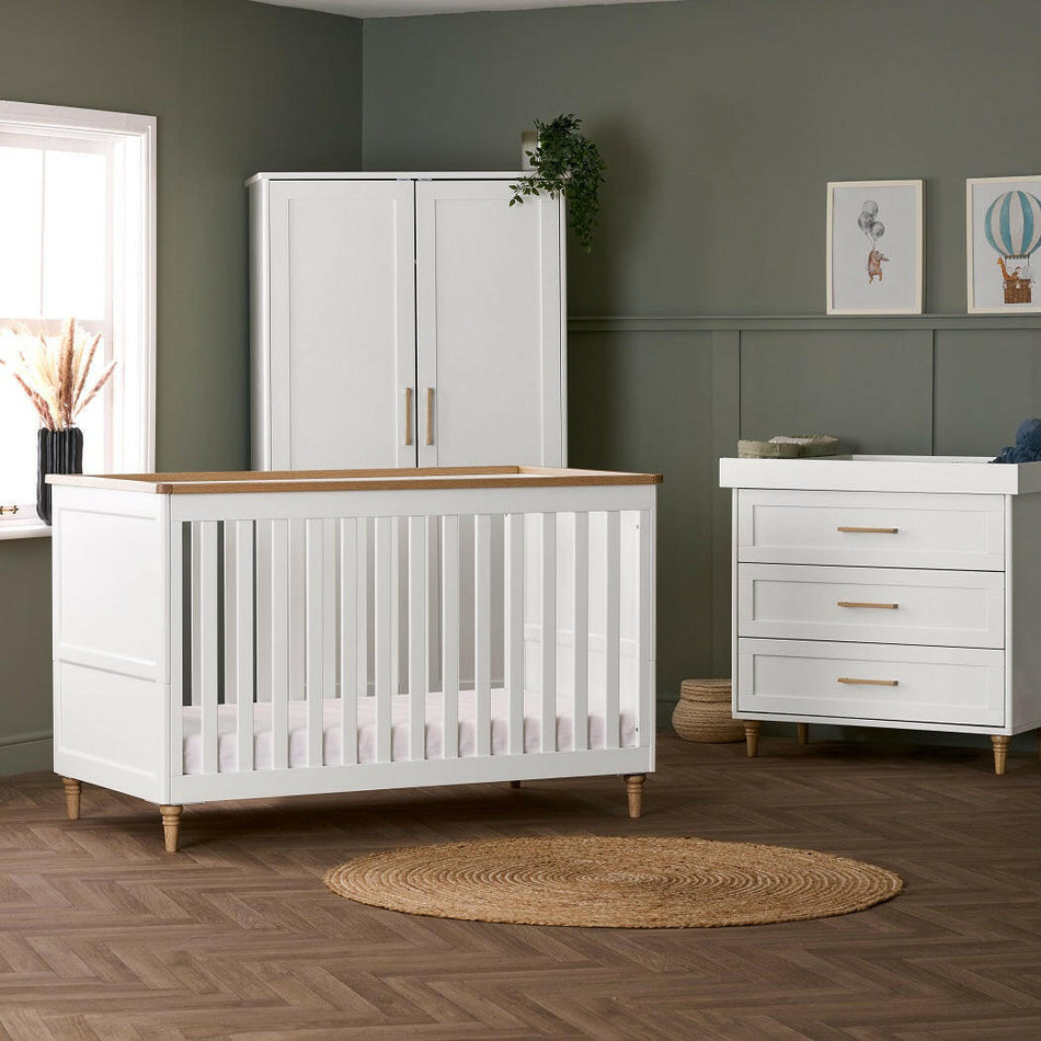 Obaby Orla 3 Piece Room Set - White with Oak