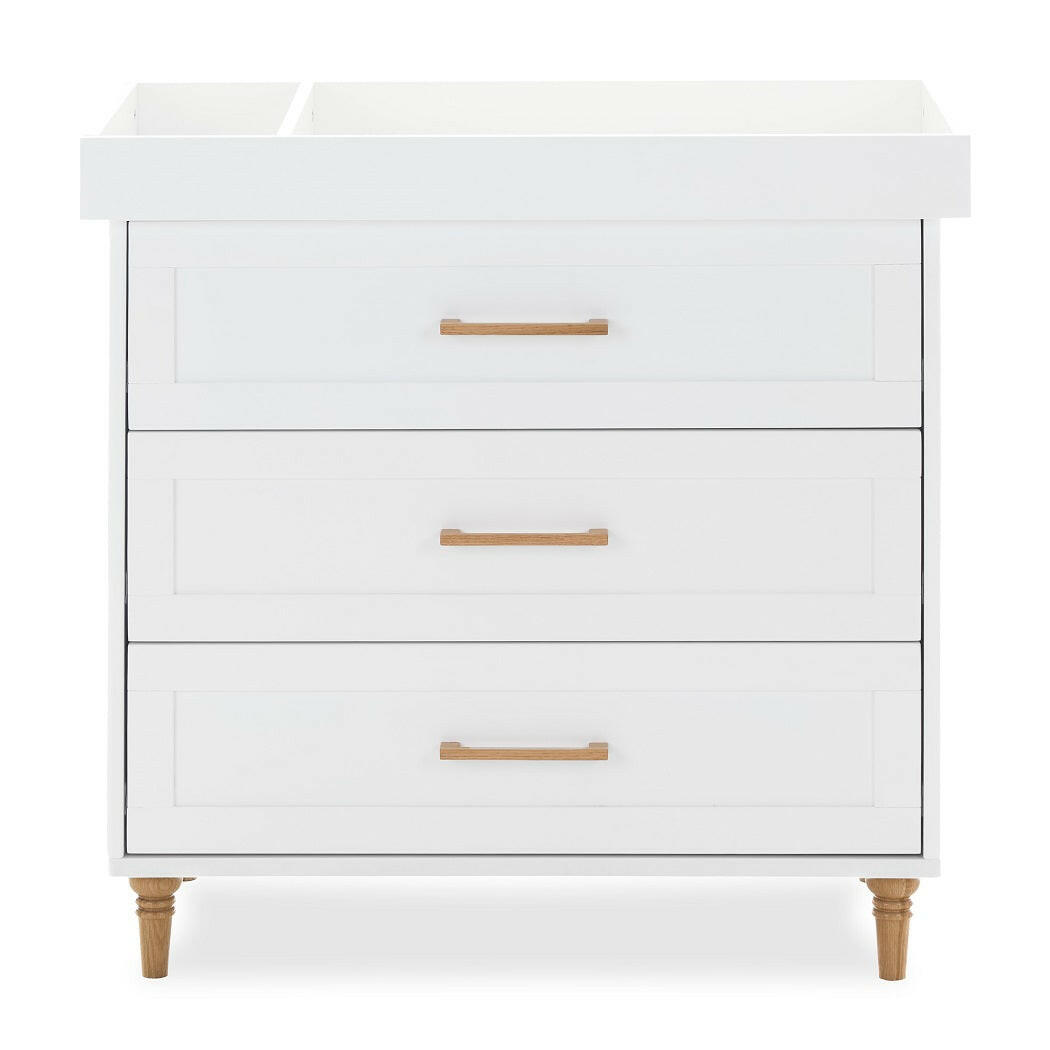 Obaby Orla Changing Unit - White with Oak - shown with its changing top