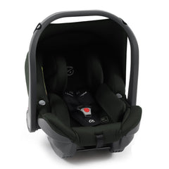BabyStyle Oyster 3 Gunmetal LUXURY Bundle (Black Olive) - showing the included matching Capsule Infant i-Size Car Seat