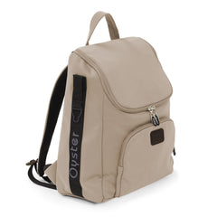 BabyStyle Oyster 3 Gunmetal LUXURY Bundle (Butterscotch) - showing the included matching backpack style changing bag