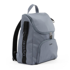 BabyStyle Oyster 3 Gunmetal LUXURY Bundle (Dream Blue) - showing the included matching backpack style changing bag