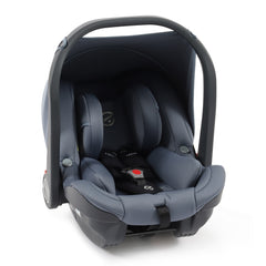 BabyStyle Oyster 3 Gunmetal ESSENTIAL Bundle (Dream Blue) - showing the included matching Oyster Capsule Infant Car Seat