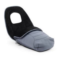BabyStyle Oyster 3 Gunmetal LUXURY Bundle (Dream Blue) - showing the included matching footmuff