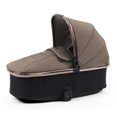 BabyStyle Oyster 3 Bronze LUXURY Bundle - 7 Piece (Mink) - showing the carrycot with its hood and apron