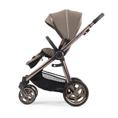 BabyStyle Oyster 3 Bronze LUXURY Bundle - 7 Piece (Mink) - showing the forward-facing pushchair with its seat upright