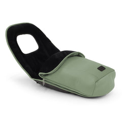 BabyStyle Oyster 3 Gunmetal LUXURY Bundle (Spearmint) - showing the included matching footmuff