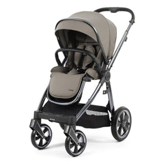 BabyStyle Oyster 3 Gunmetal ESSENTIAL Bundle (Stone) - showing the pushchair in forward-facing mode