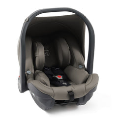 BabyStyle Oyster 3 Gunmetal LUXURY Bundle (Stone) - showing the included matching Capsule Infant i-Size Car Seat