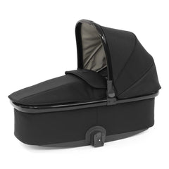 BabyStyle Oyster 3 Black LUXURY Bundle (Pixel) - showing the carrycot with its matching hood and apron