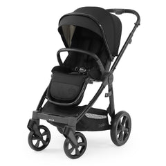 BabyStyle Oyster 3 Black LUXURY Bundle (Pixel) - showing the pushchair in forward-facing mode