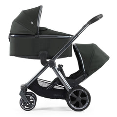 BabyStyle Oyster 4 Tandem Pushchair - Black Olive - with carrycot and seat unit