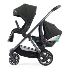 BabyStyle Oyster 4 Tandem Pushchair - Black Olive - with seat unit and car seat