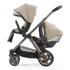 BabyStyle Oyster 4 Tandem Pushchair - Buttermilk - with seat unit and car seat