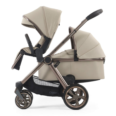 Oyster4 Tandem Pushchair - Buttermilk - seat unit and carrycot
