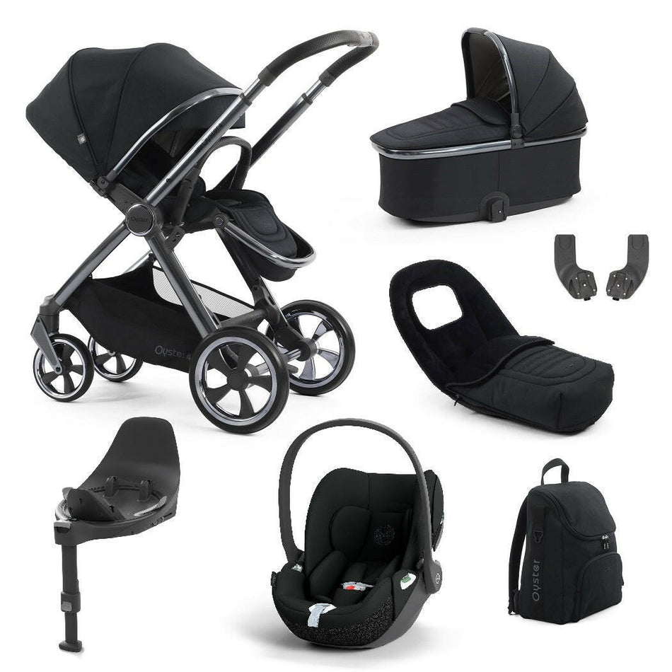 BabyStyle Oyster 4 Luxury Bundle with Cybex Cloud T - Carbonite - included items