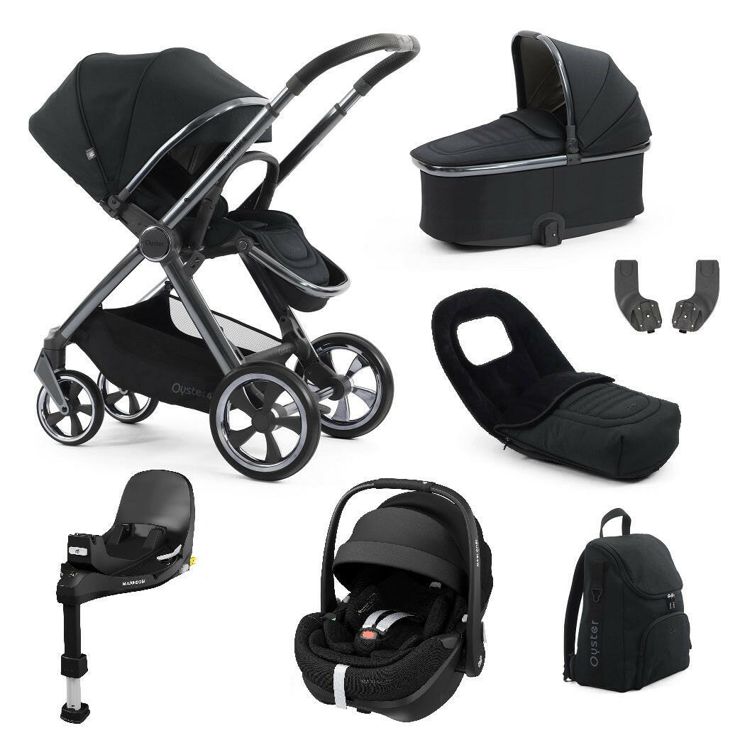 BabyStyle Oyster 4 Luxury Bundle with Maxi-Cosi Pebble 360 Pro² - Carbonite - included items