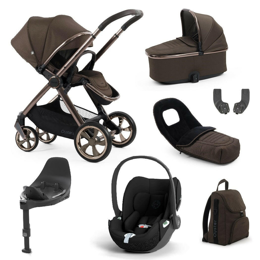 BabyStyle Oyster 4 Luxury Bundle with Cybex Cloud T - Chocolate Velvet - included items