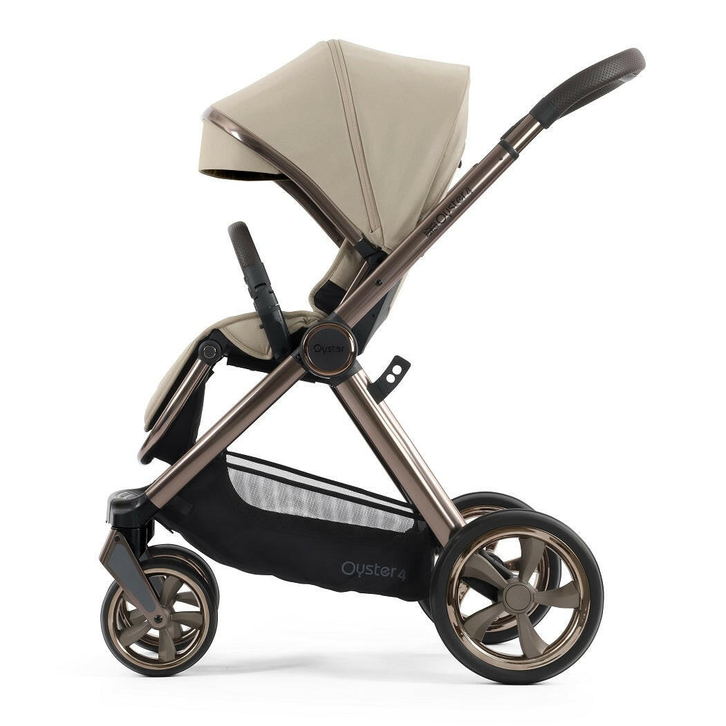 Oyster4 Pushchair - Buttermilk - side view, forward-facing