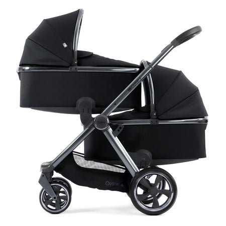 Oyster4 Twin Pram - Carbonite - with two carrycots