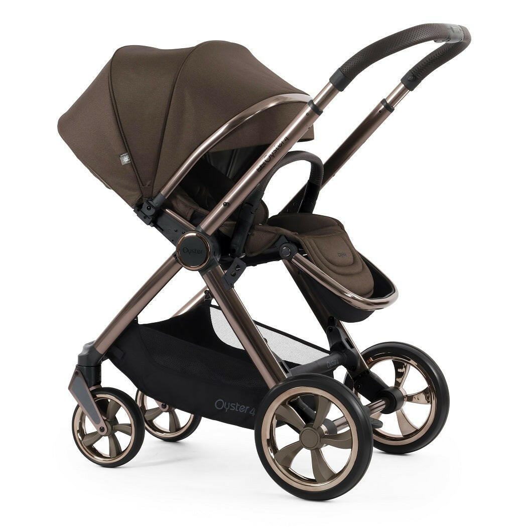 Oyster4 Pushchair - Chocolate Velvet - parent-facing