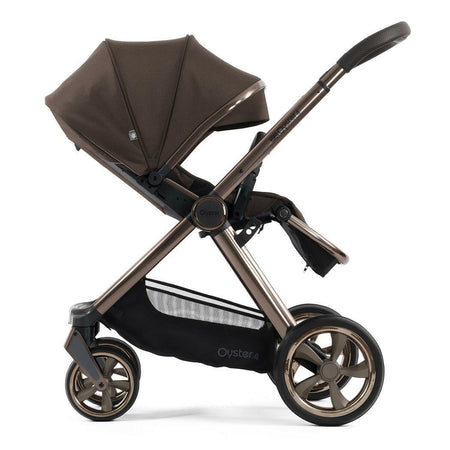 Oyster4 Pushchair - Chocolate Velvet - side view, parent-facing