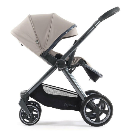 Oyster4 Pushchair - Stone - side view, parent-facing