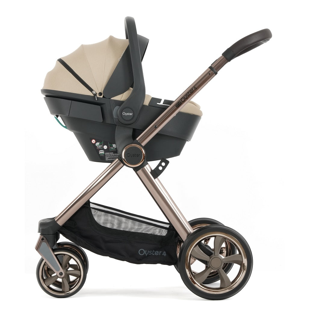 Oyster4 Chassis fitted with Capsule 360 Infant Car Seat - Buttermilk