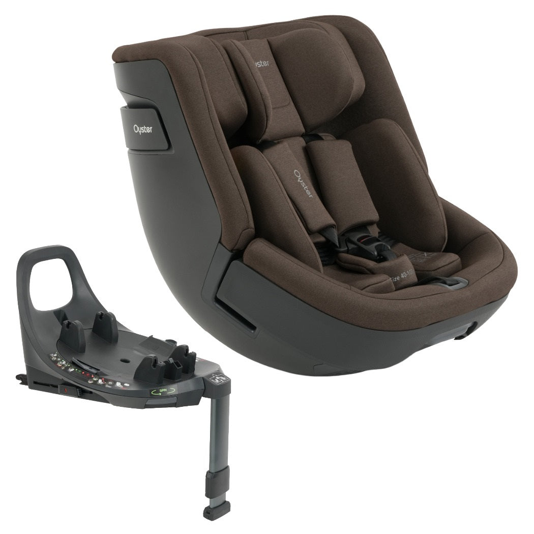 Oyster Toddler 360 Car Seat - Chocolate Velvet with Isofix Base