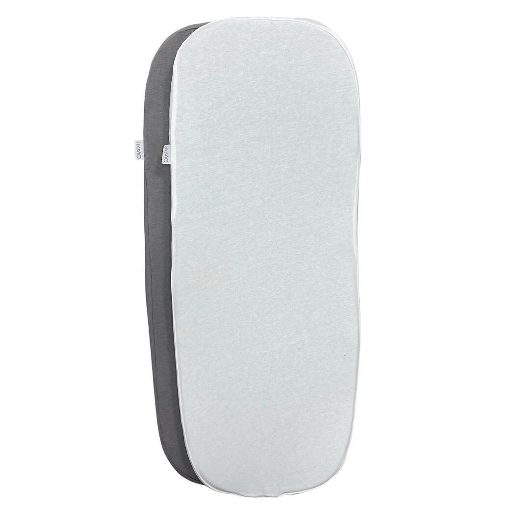 BabyStyle Oyster Carrycot Fitted Sheets - Pack of 2 - Grey/Ivory