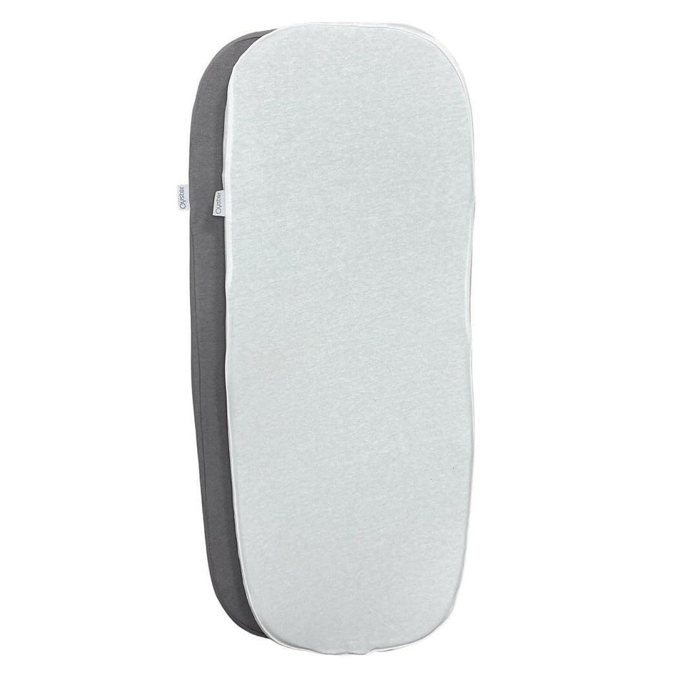 BabyStyle Oyster Carrycot Fitted Sheets - Pack of 2 - Grey/Ivory