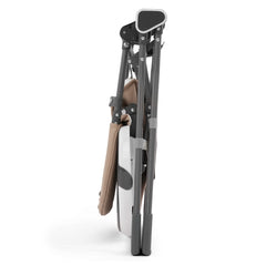 Oyster Highchair - Mink - folded for storage