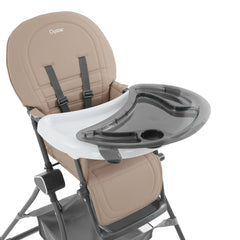 Oyster Highchair - Mink - showing both trays